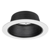Nicor 6" White Recessed Baffle Trim