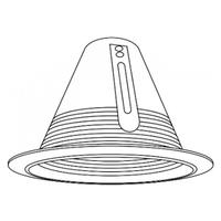 Nicor 6" White Baffle Trim