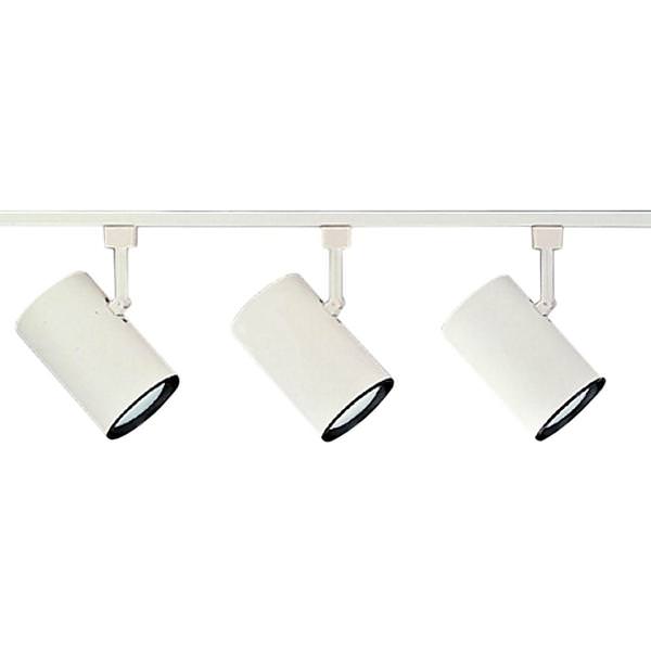 3 Light 4' 120 volt White Cylinder Track Lighting Kit