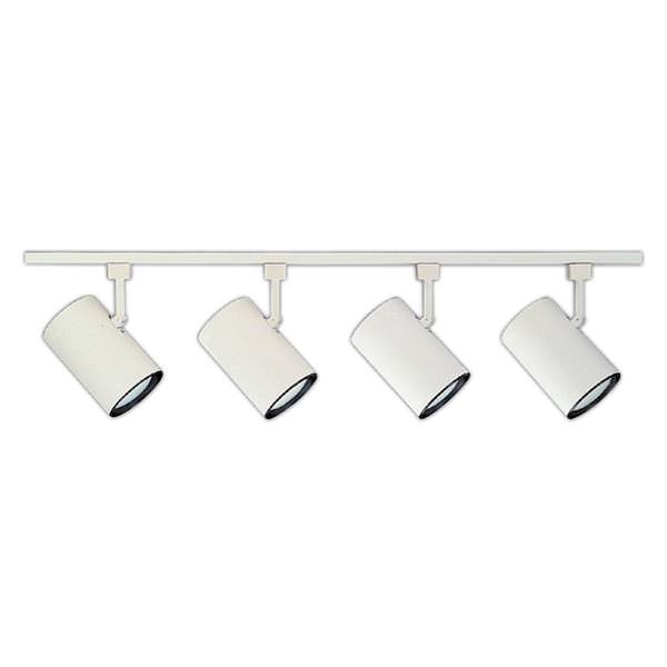 4' 120 volt White 4 Light Track Light Fixture