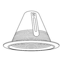 Nicor 6" Black Baffle Trim