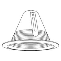 Nicor 6" Black Baffle Trim