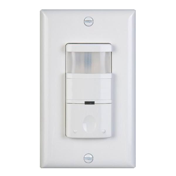 4.5" 120/277 volt White Occupancy/Vacancy Sensor Passive Infrared Wall Switch
