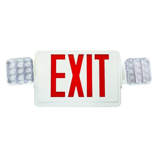 12" 2.4 watt 120/277 volt LED Emergency Exit Combo Light W/Remote