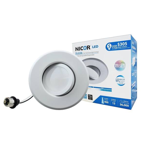 5"-6" 12.5 watt 120 volt 2700K Gimbal LED Downlight