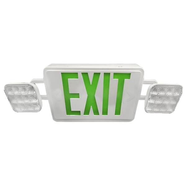 12" 2.4 watt 120/277 volt LED Emergency Exit Sign Combo with Remote