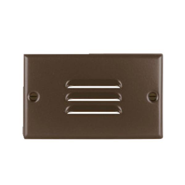 1 watt 120 volt 2700K Bronze Horizontal Louvered Dimmable LED Step Light