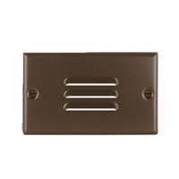 Nicor 1 watt 120 volt 2700K Bronze Horizontal Louvered Photocell Dimmable LED Step Light