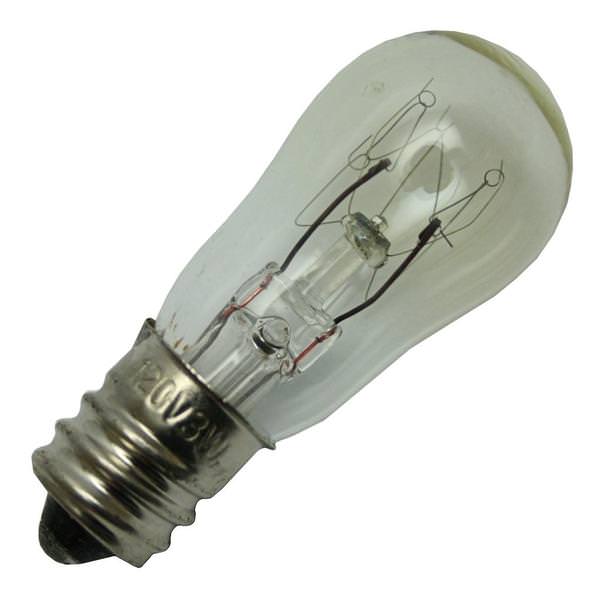3 watt 120 volt S6 Candelabra Screw Base Clear
