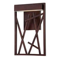 Nuvo Lighting 1 Light LED Patina Bronze Frosted Glass Shade Wall Sconce Light Fixture