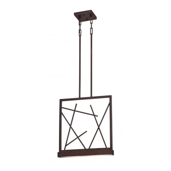 2 Light Patina Bronze Frosted Glass Shade LED Island Pendant Light Fixture