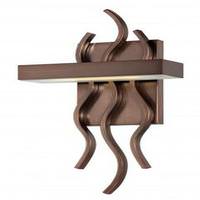 Nuvo Lighting 1 Light LED Hazel Bronze Frosted Glass Shade Wall Sconce Light Fixture