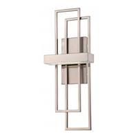 Nuvo Lighting 1 Light LED Brushed Nickel Frosted Glass Shade Wall Sconce Light Fixture