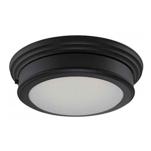14" 20 watt 120 volt Aged Bronze Frosted Glass Shade LED Ceiling Light Fixture