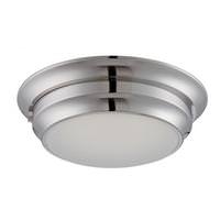 Nuvo Lighting 14" 20 watt 120 volt Brushed Nickel Frosted Glass Shade LED Ceiling Light Fixture