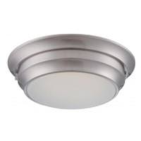 Nuvo Lighting 14" 20 watt 120 volt Polished Nickel Frosted Glass Shade LED Ceiling Light Fixture