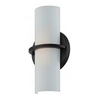 Nuvo Lighting 1 Light LED Aged Bronze Etched Opal Glass Shade Wall Sconce Light Fixture