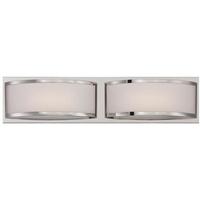 View 2 Light 9.6 watt 2700K Polished Nickel Dimmable LED Wall Light