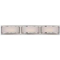 View 3 Light 14.4 watt 2700K Polished Nickel Dimmable Wall Light