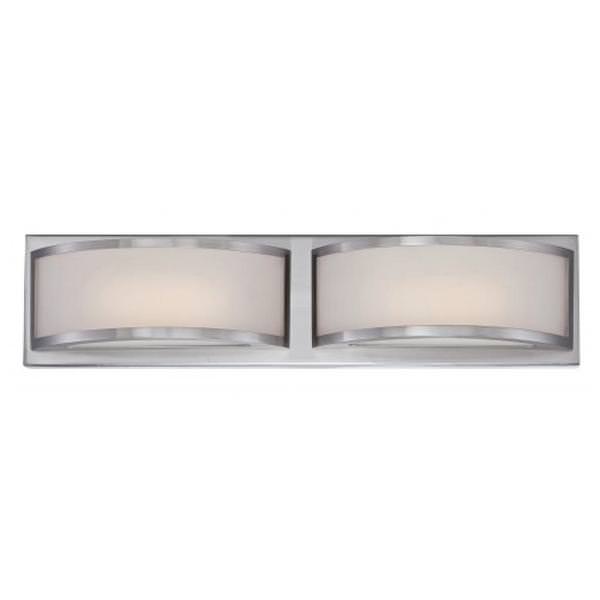 2 Light 20 watt 120 volt 3000K Brushed Nickel Dimmable LED Wall Light Fixture
