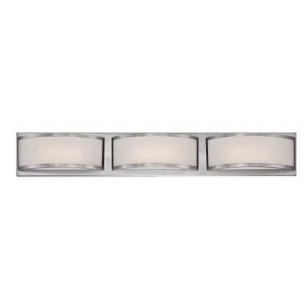 3 Light 14.4 watt 2700K Brushed Nickel Dimmable Wall Light Fixture