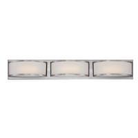 View 3 Light 14.4 watt 2700K Brushed Nickel Dimmable Wall Light Fixture