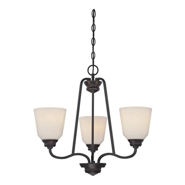 3 Light 29.4 watt 2700K Warm White Mahogany Bronze Dimmable LED Chandelier