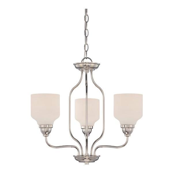 3 Light 29.4 watt 2700K Warm White Polished Nickel Dimmable LED Chandelier