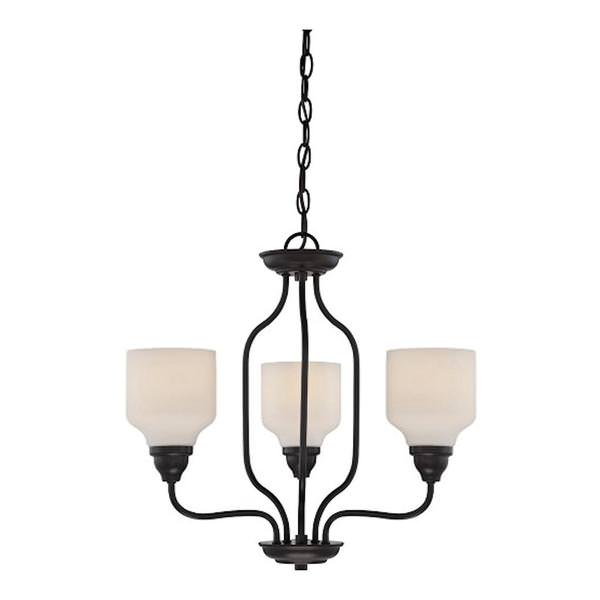 3 Light 29.4 watt 2700K Warm White Mahogany Bronze Dimmable LED Chandelier