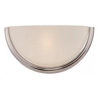 View 1 Light Polished Nickel Etched Opal Glass Shade Wall Sconce Light Fixture