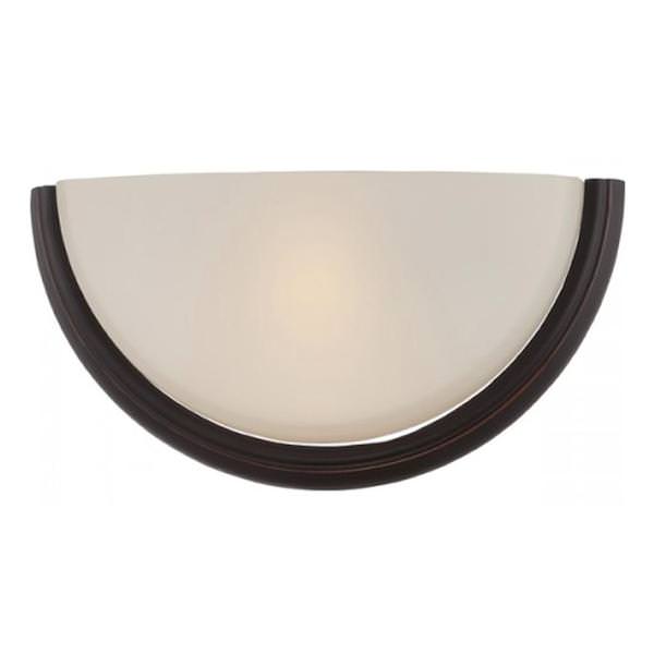 1 Light Mahogany Bronze Etched Opal Glass Shade Wall Sconce Light Fixture