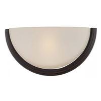 View 1 Light Mahogany Bronze Etched Opal Glass Shade Wall Sconce Light Fixture