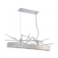 Nuvo Lighting 4 Light Polished Nickel Clear Glass Shade LED Pendant Light Fixture