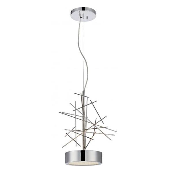 2 Light Polished Nickel Clear Glass Shade LED Pendant Light Fixture
