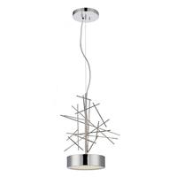 Nuvo Lighting 2 Light Polished Nickel Clear Glass Shade LED Pendant Light Fixture