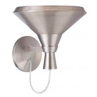 Nuvo Lighting 1 Light Satin Steel Perforated Metal Shade Wall Sconce Light Fixture