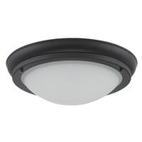 Nuvo Lighting 18 watt 120 volt 2,700K Aged Bronze Satin White Glass Shade LED Ceiling Light Fixture