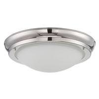 Nuvo Lighting 10" 18 watt 120 volt Polished Nickel Satin White Glass Shade LED Ceiling Light Fixture