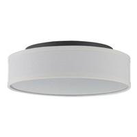 Nuvo Lighting 13" 18 watt 120 volt 3000K Aged Bronze White Linen Shade LED Ceiling Light Fixture