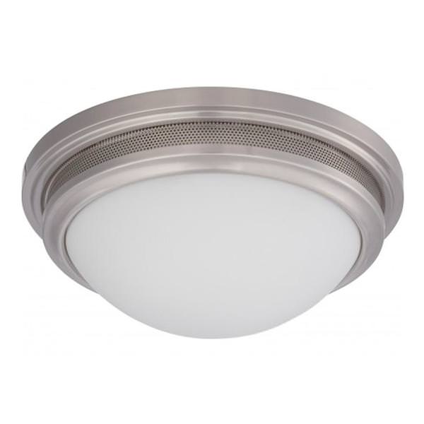 16 watt 120 volt 13" Brushed Nickel Frosted Glass Shade LED Ceiling Light Fixture