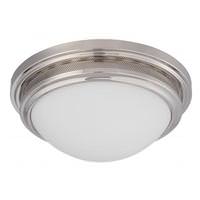Nuvo Lighting 13" 16 watt 120 volt Polished Nickel Frosted Glass Shade LED Ceiling Light Fixture