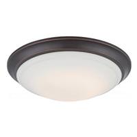 Nuvo Lighting 13" 18 watt 120 volt Mahogany Bronze White Glass Shade LED Ceiling Light Fixture