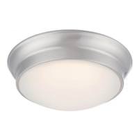 Nuvo Lighting 12" 18 watt 120 volt 3000K Brushed Nickel Frosted Glass Shade LED Ceiling Light Fixture