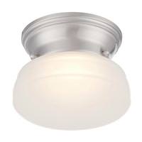 Nuvo Lighting 12 watt 120 volt 6" 3000K Natural White Brushed Nickel Frosted Glass Shade LED Ceiling Light Fixture