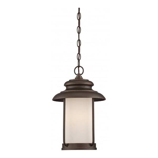 1 Light 9.8 watt 2700K Mahogany Bronze Hanging Light Fixture