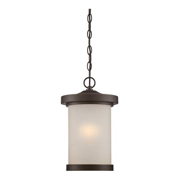 1 Light 9.8 watt 2700K Mahogany Bronze Hanging Light Fixture