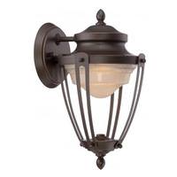 Nuvo Lighting 1 Light 17 watt 120 volt Mahogany Bronze Frosted Glass Shade 2700K LED Outdoor Wall Sconce
