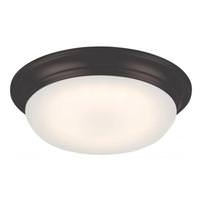 Nuvo Lighting 11" 18 watt 120 volt 3000K Mahogany Bronze Frosted Glass Shade LED Ceiling Light Fixture