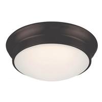 Nuvo Lighting 12" 18 watt 120 volt 3000K Mahogany Bronze Frosted Glass Shade LED Ceiling Light Fixture