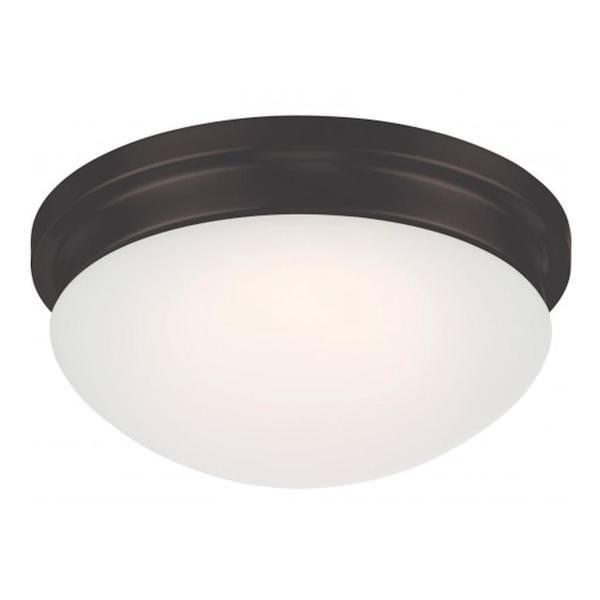 12" 18 watt 120 volt Natural White Mahogany Bronze Frosted Glass Shade LED Ceiling Light Fixture